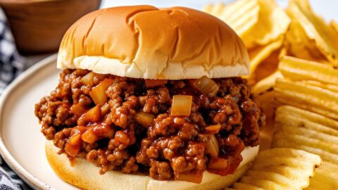 Homemade Sloppy Joe with Chips