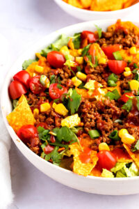 Homemade Taco Salad with Corn and Tomatoes
