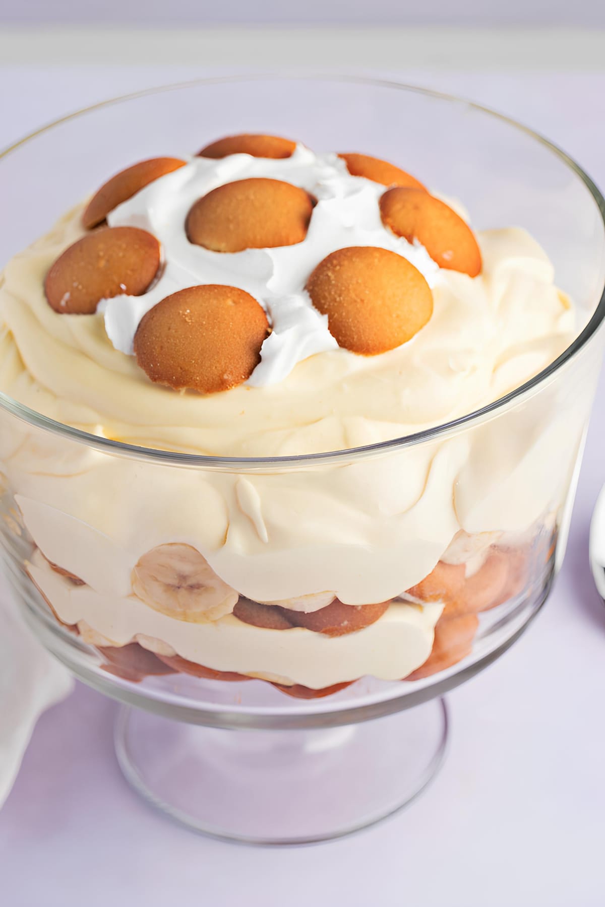 Homemade Banana Pudding with Vanilla Wafers and Whipped Cream