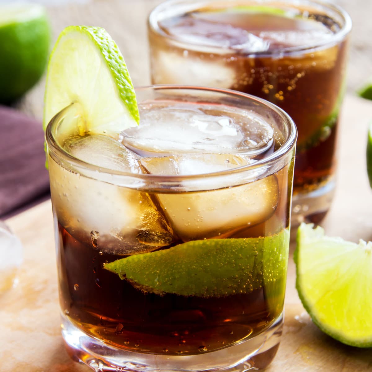 Homemade Cold Rum and Cola Cuba Libre