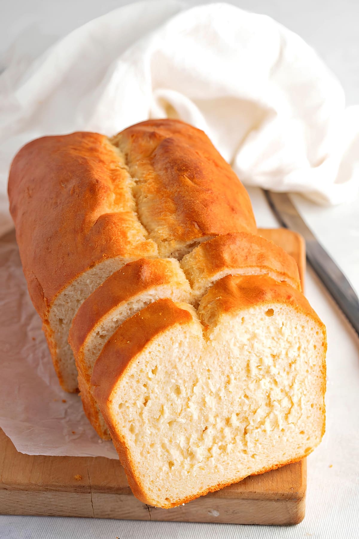 Sliced Loaf of Cottage Cheese Bread