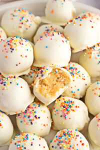 Sweet and Moist Cake Balls Topped with Candies
