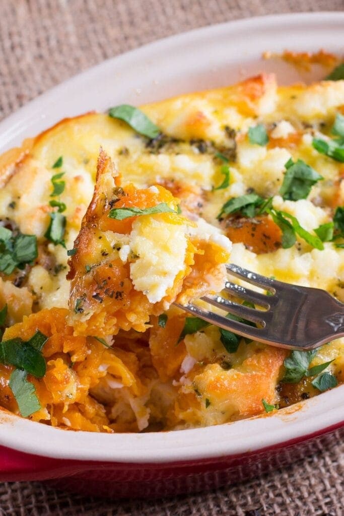 Baked Casserole with Pumpkin and Cheese