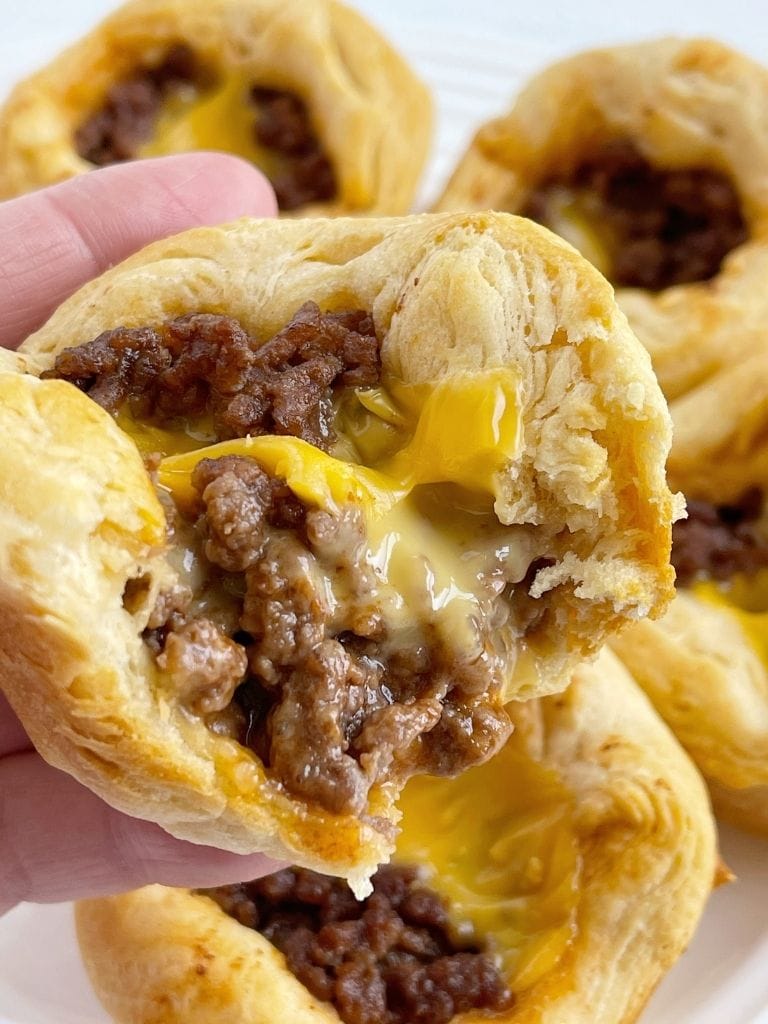 Homemade Cheeseburger Biscuit Cups with Ground Beef