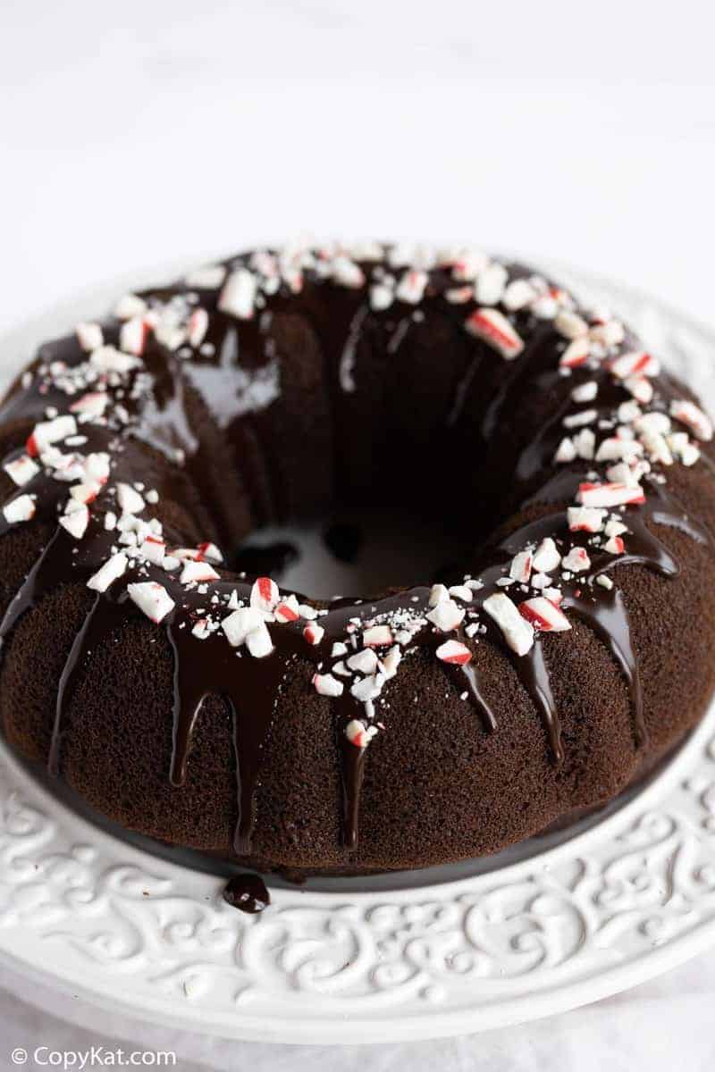 Sweet Homemade Peppermint Bundt Cake