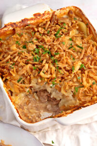 Creamy and Crispy Hobo Casserole with Ground Beef and Potatoes