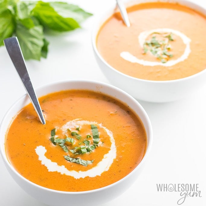 Creamy Gluten-Free Keto Roasted Tomato Soup