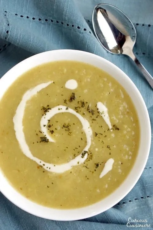 Irish Curried Parsnip Apple Soup in a Bowl