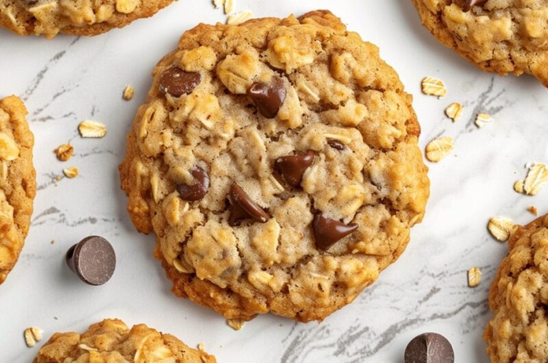 Oatmeal Chocolate Chip Cookies (Chewy Recipe)