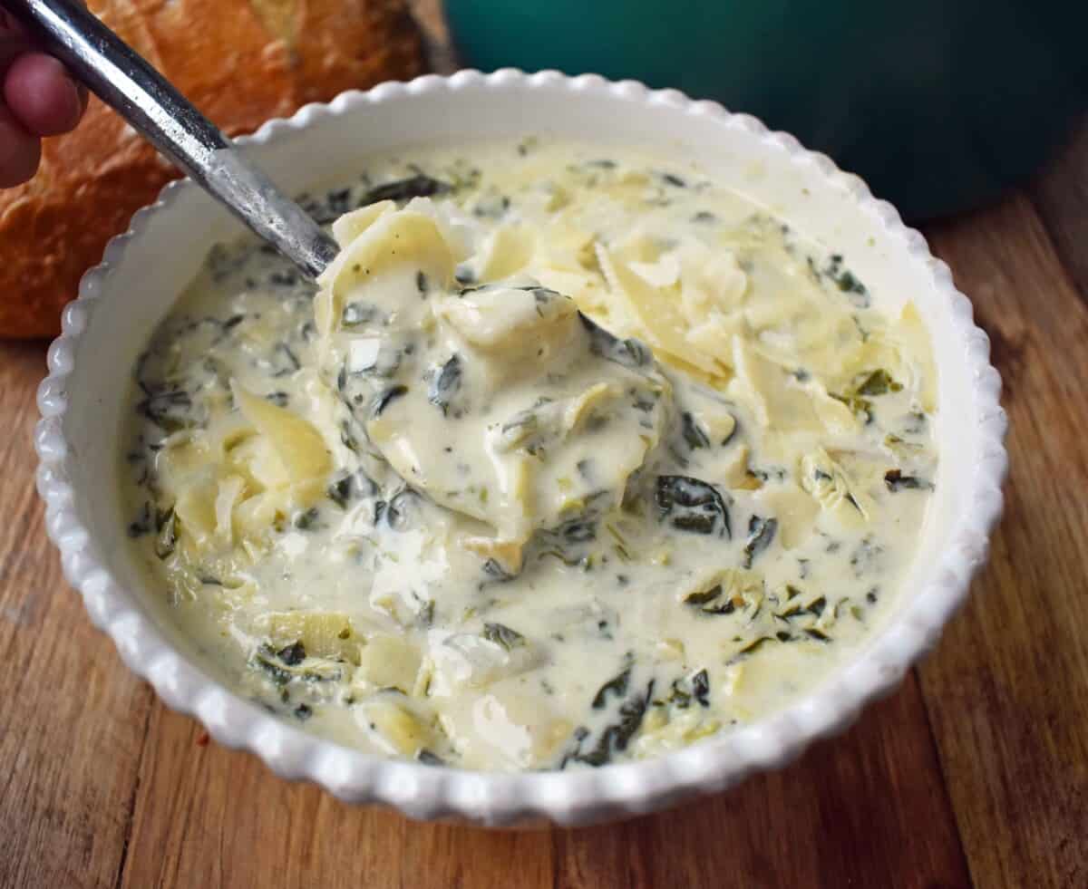 Smooth and Packed with Iron-Rich Artichoke Spinach Soup