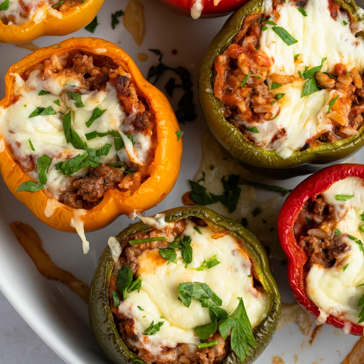 Cheesy Stuffed Bell Peppers. 