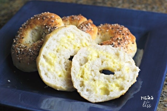 Homemade Bagels on a Plate