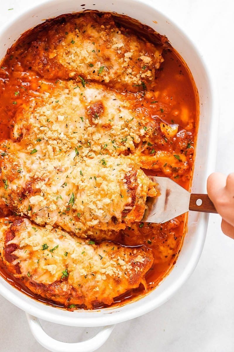 Crispy Chicken Casserole with Parmesan and Herbs