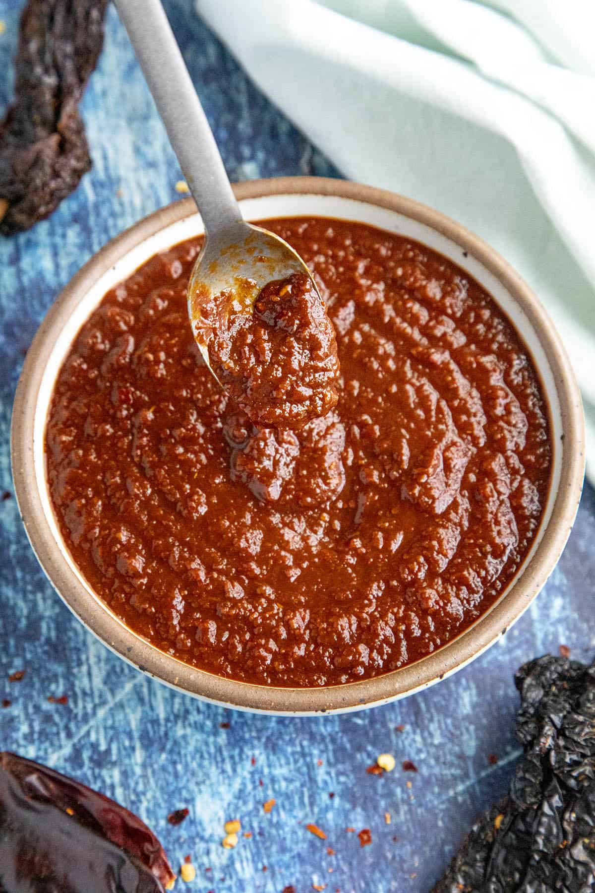 Spicpy adobo sauce with guajillo peppers