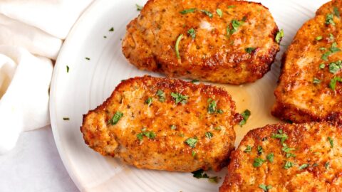 Air fryer breaded pork chops.