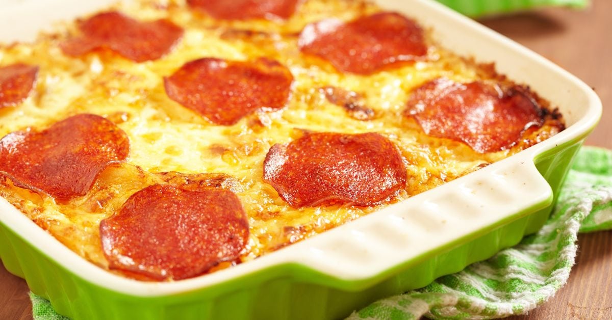 Baked Pepperoni Pizza Casserole