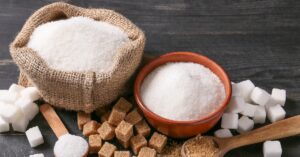 Cane and granulated sugar, a natural sweetener, is present in various foods like fruits, vegetables, and grains