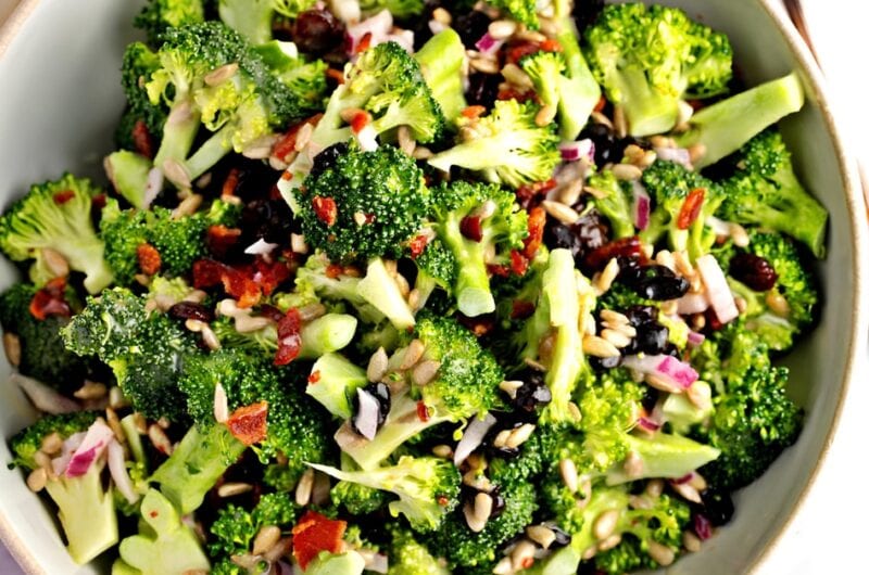 Broccoli Raisin Salad (With Bacon!)