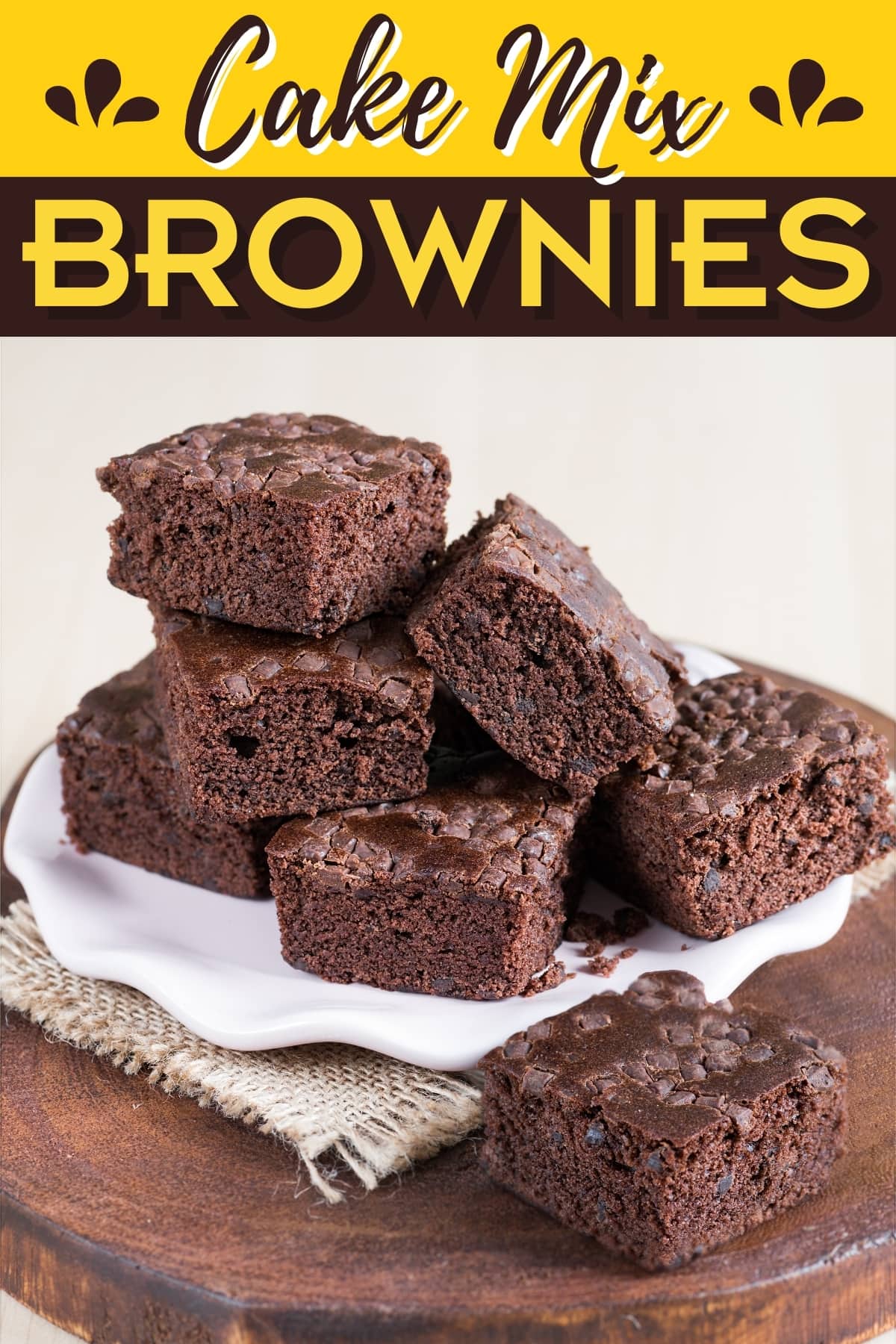 Cake Mix Brownies (4 Ingredients) Insanely Good
