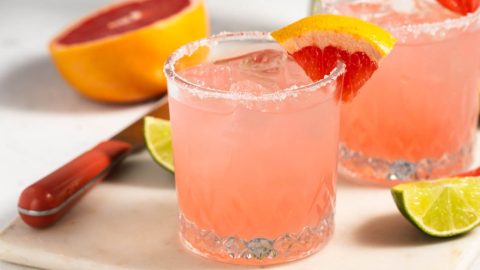 Paloma Cocktail, a refreshing and boozy drink served with ice