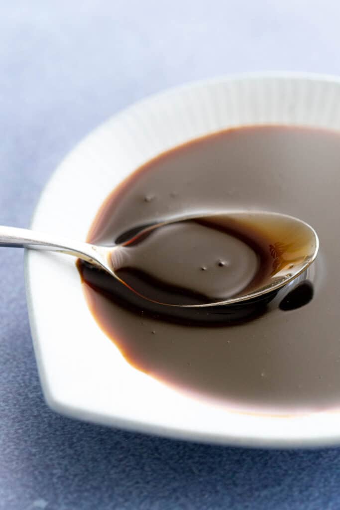 Indian kecap manis: sweet soy sauce in a small container