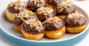 Deliciously Sweet Homemade Mini Chocolate Donuts with Nuts