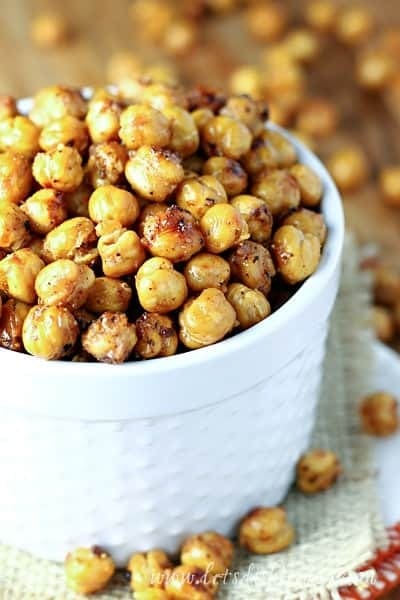 Heap of Sweet and Spicy Chickpeas on bowl