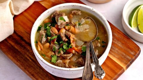 A mexican cuisine called carne en su jugo or meat in its juice, a savory flank steak soup