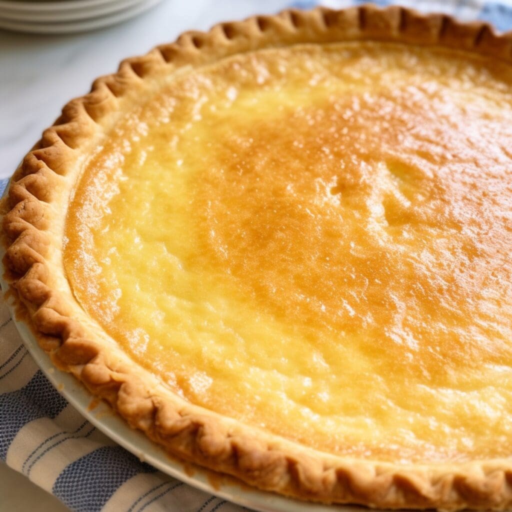 Whole traditional buttermilk pie. 