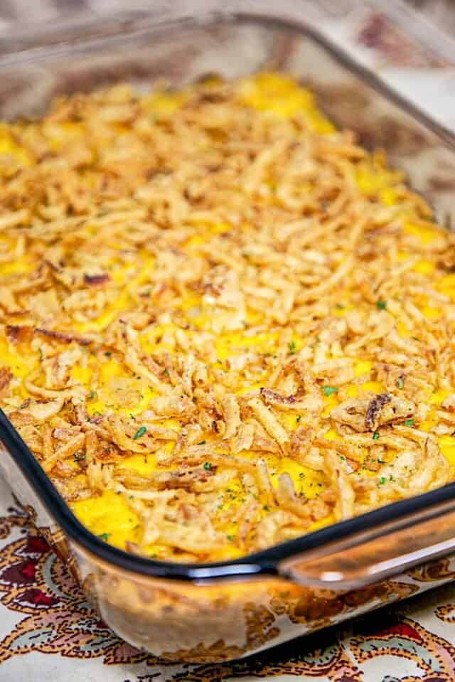 Beefy rice-a-roni casserole with ground beef and cheese