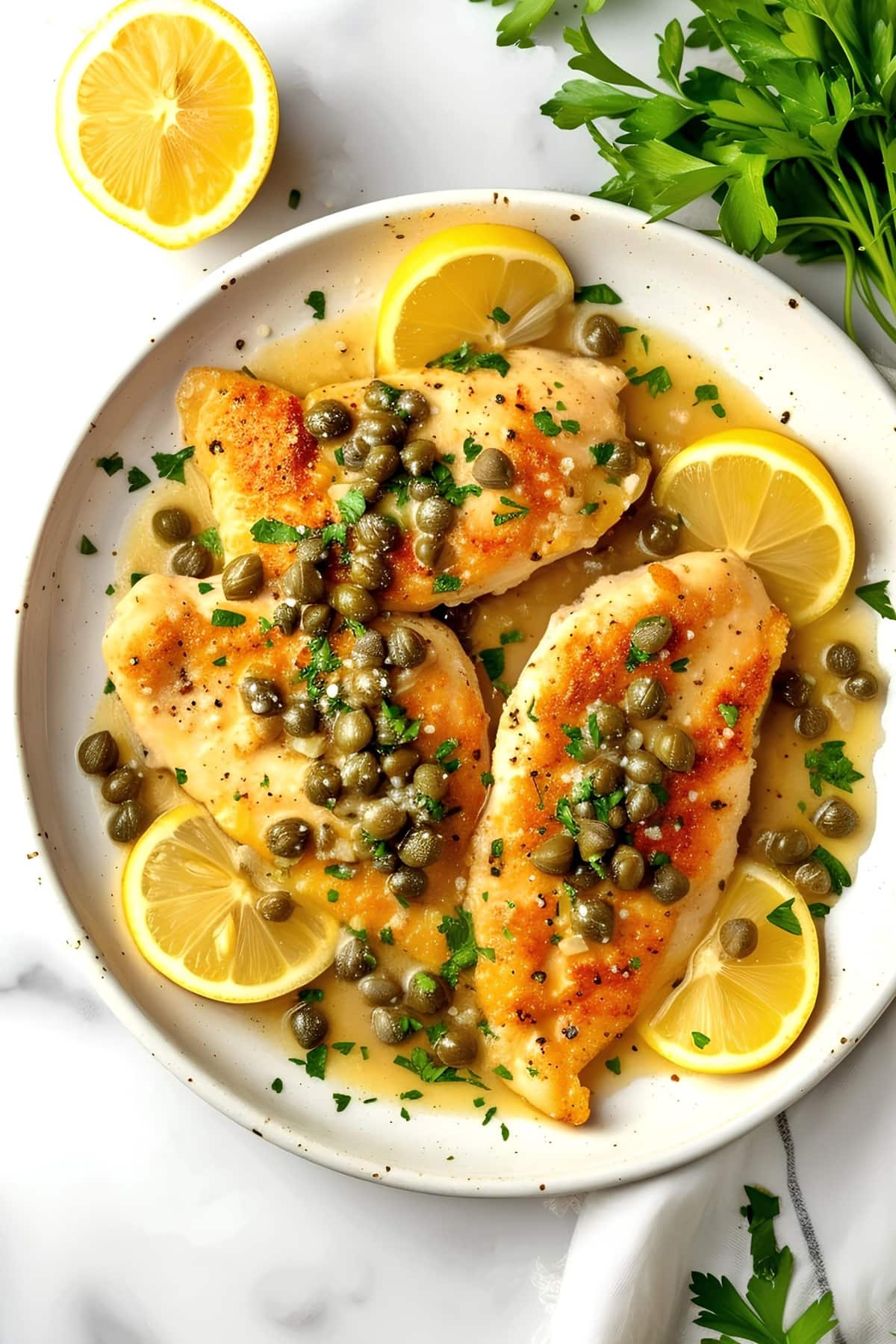 Chicken Piccata: Chicken Breast with Capers and Lemon