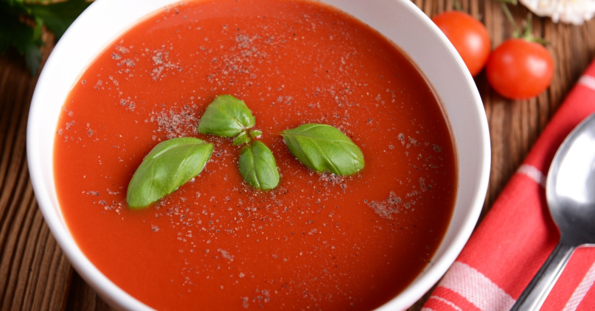Classis tomato soup in a bowl.