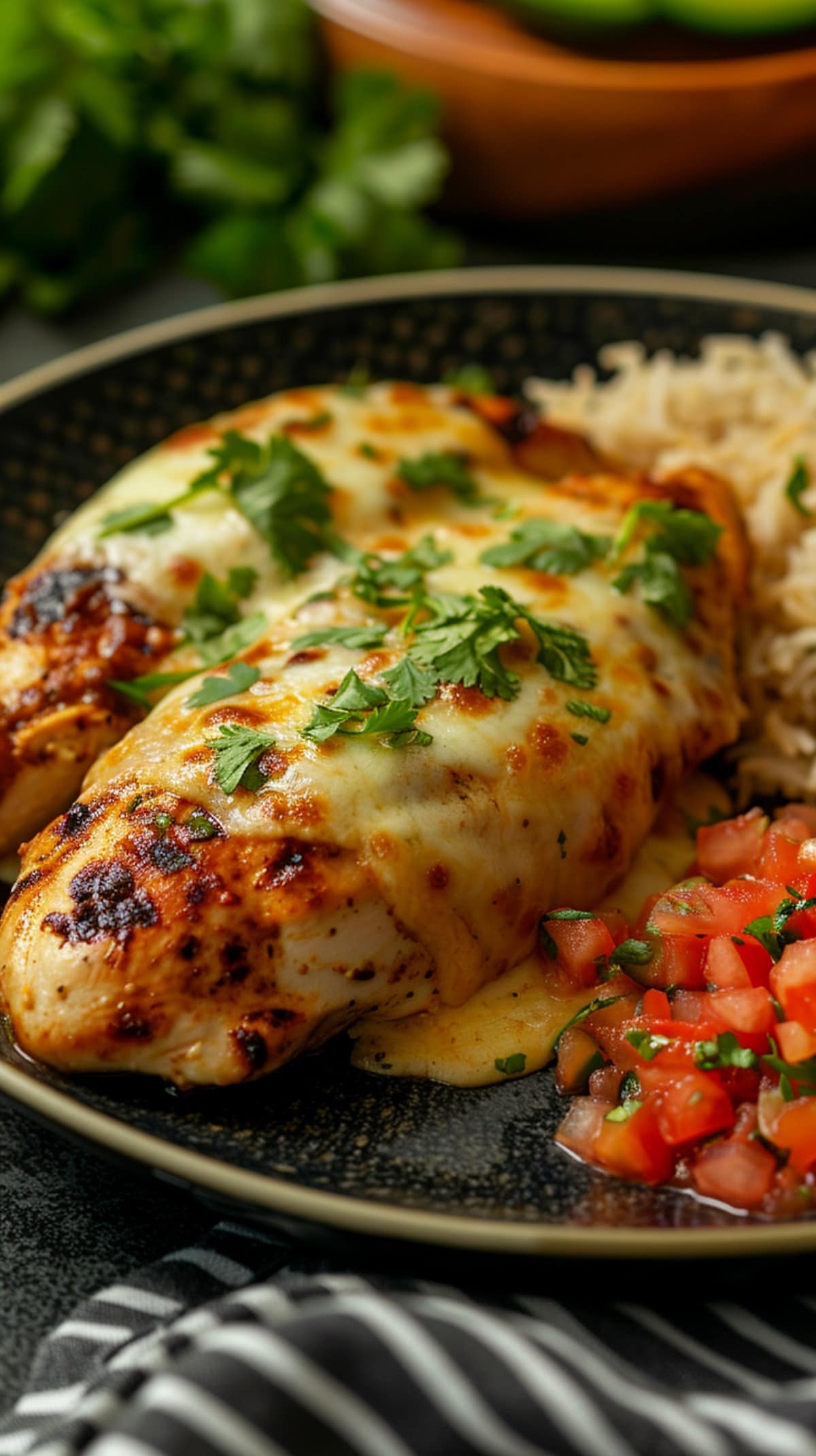 Fiesta Lime Chicken with salsa and rice