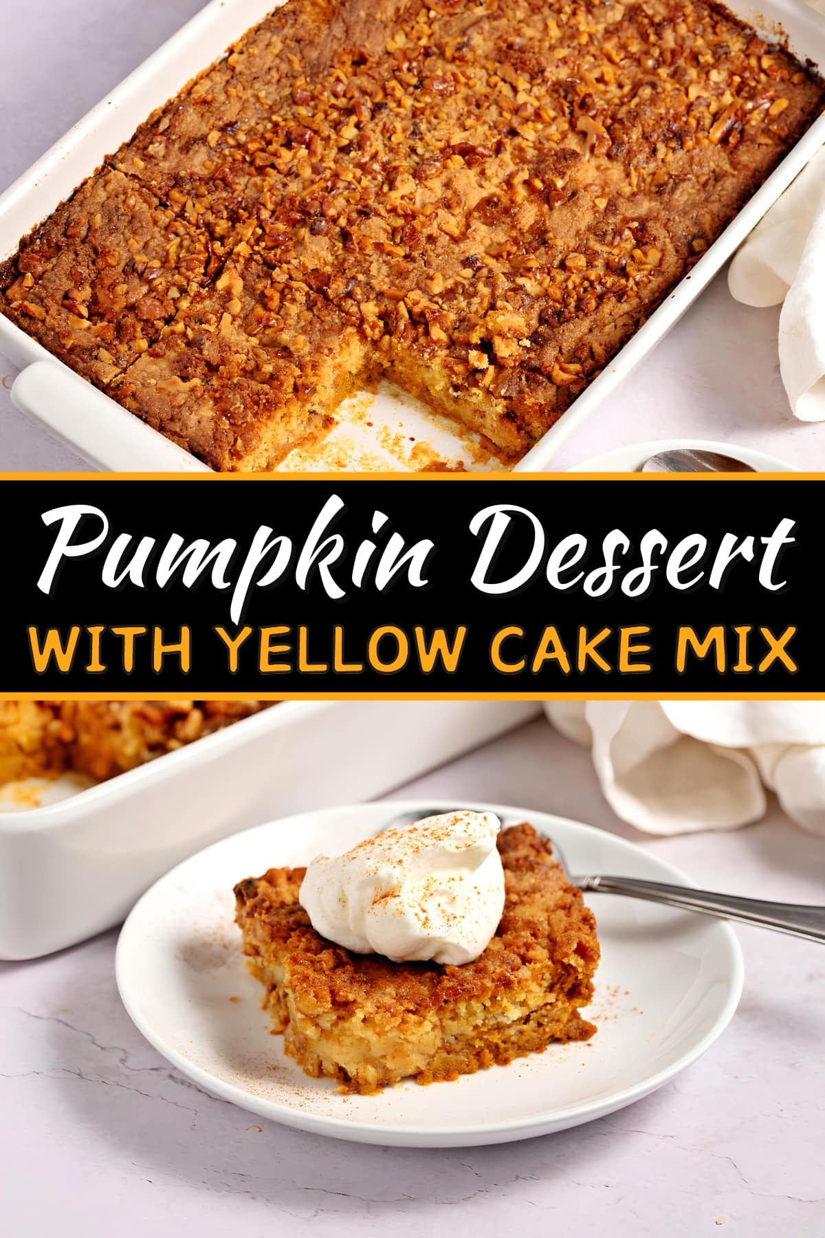 Pumpkin Dessert With Yellow Cake Mix