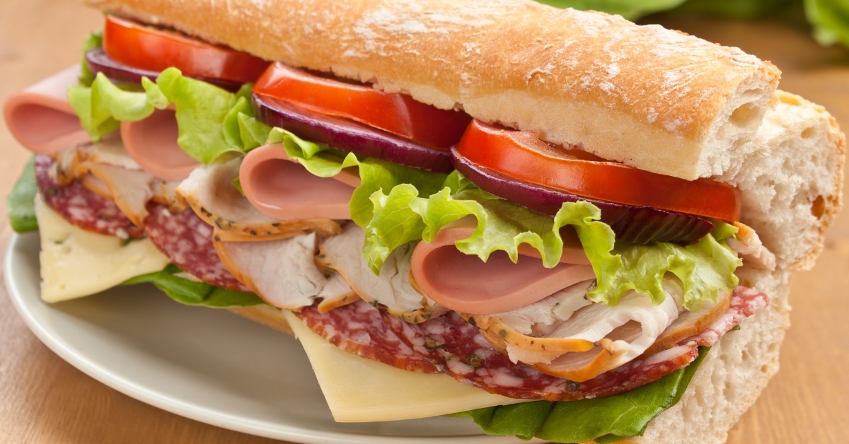 Subway baguette sandwich