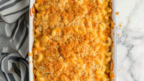 Baked Mac and Cheese with Ritz Cracker Topping