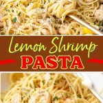 Lemon shrimp pasta.