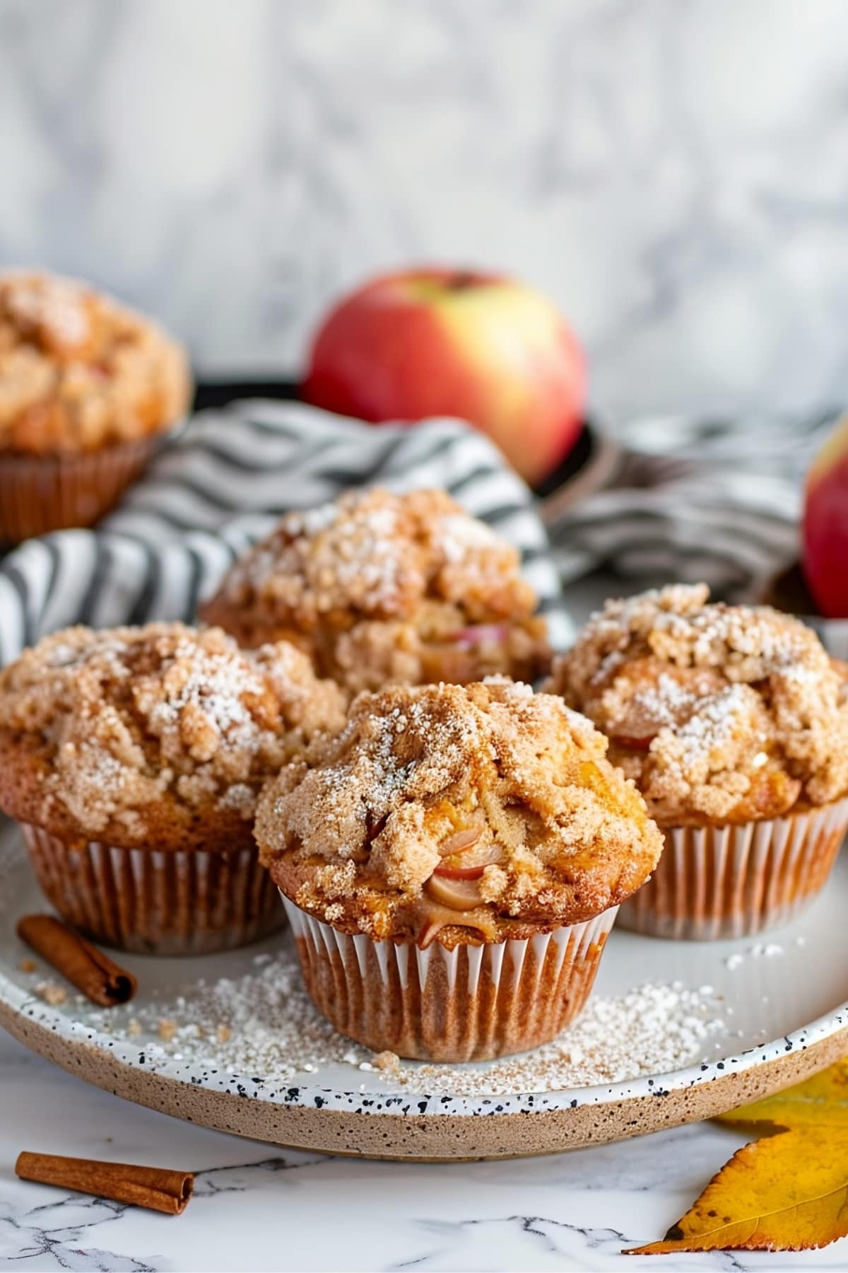 Deliciously moist and fluffy apple cinnamon muffins