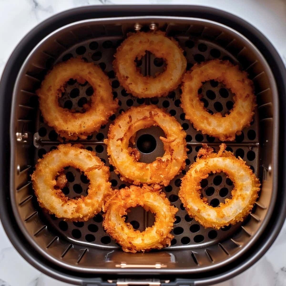 Onion rings in the air fryer.