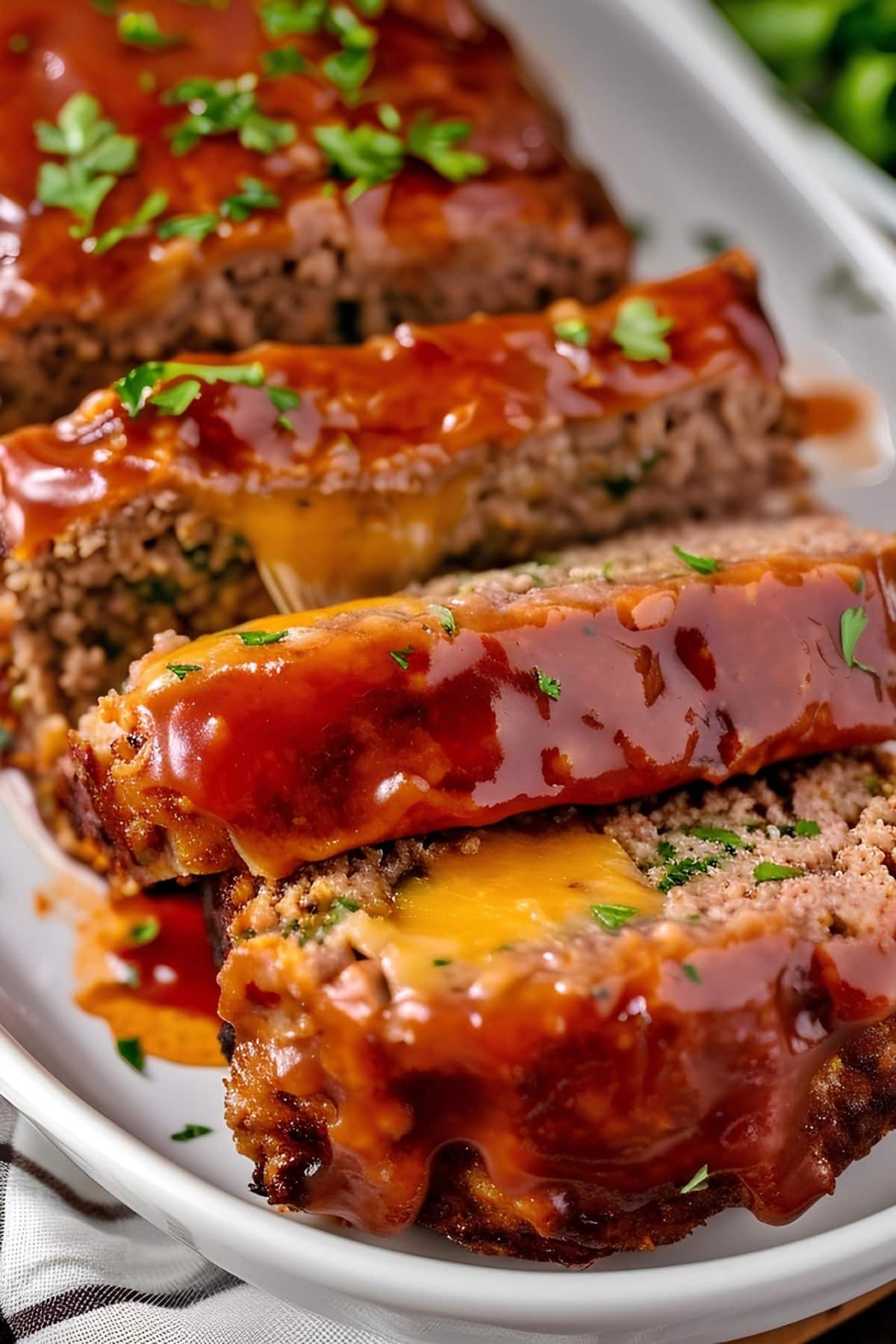 Tender and Juicy Cheeseburger Meatloaf Filled with Cheese