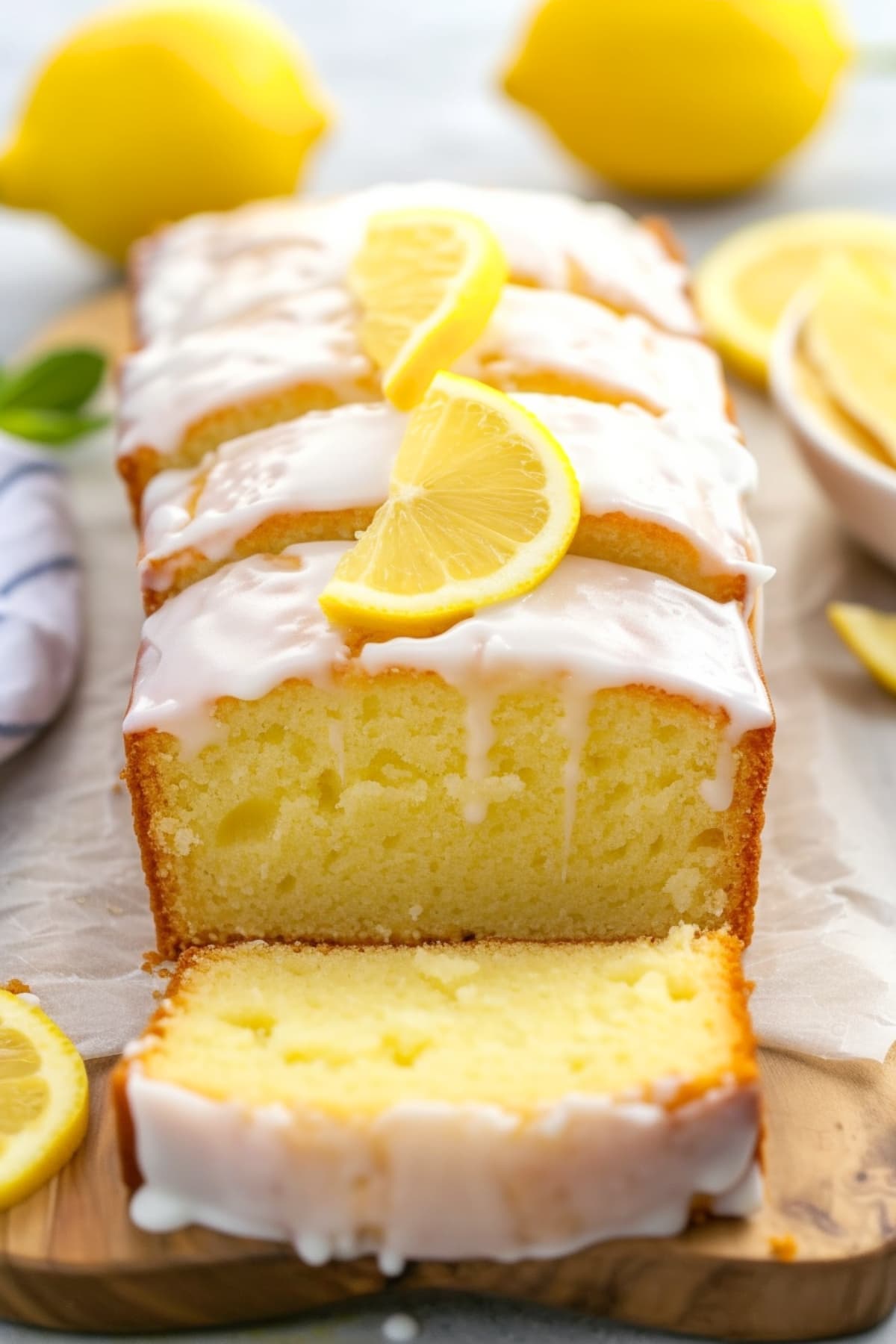Sweet and fluffy homemade starbucks lemon loaf bread, perfect for a delightful treat