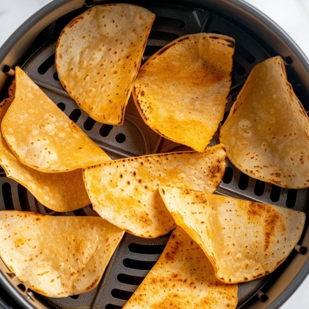 Tortilla wedges in air fryer