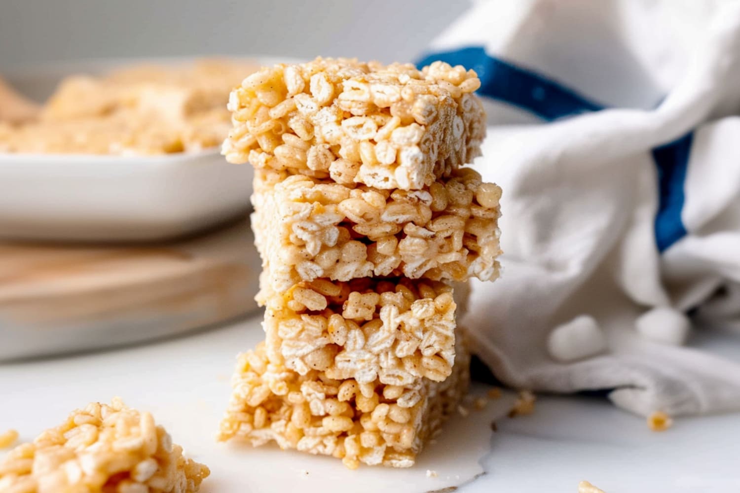 Chewy, gooey and crispy homemade brown butter rice krispie treats