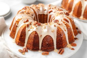 Nutty and buttery homemade butter pecan pound cake