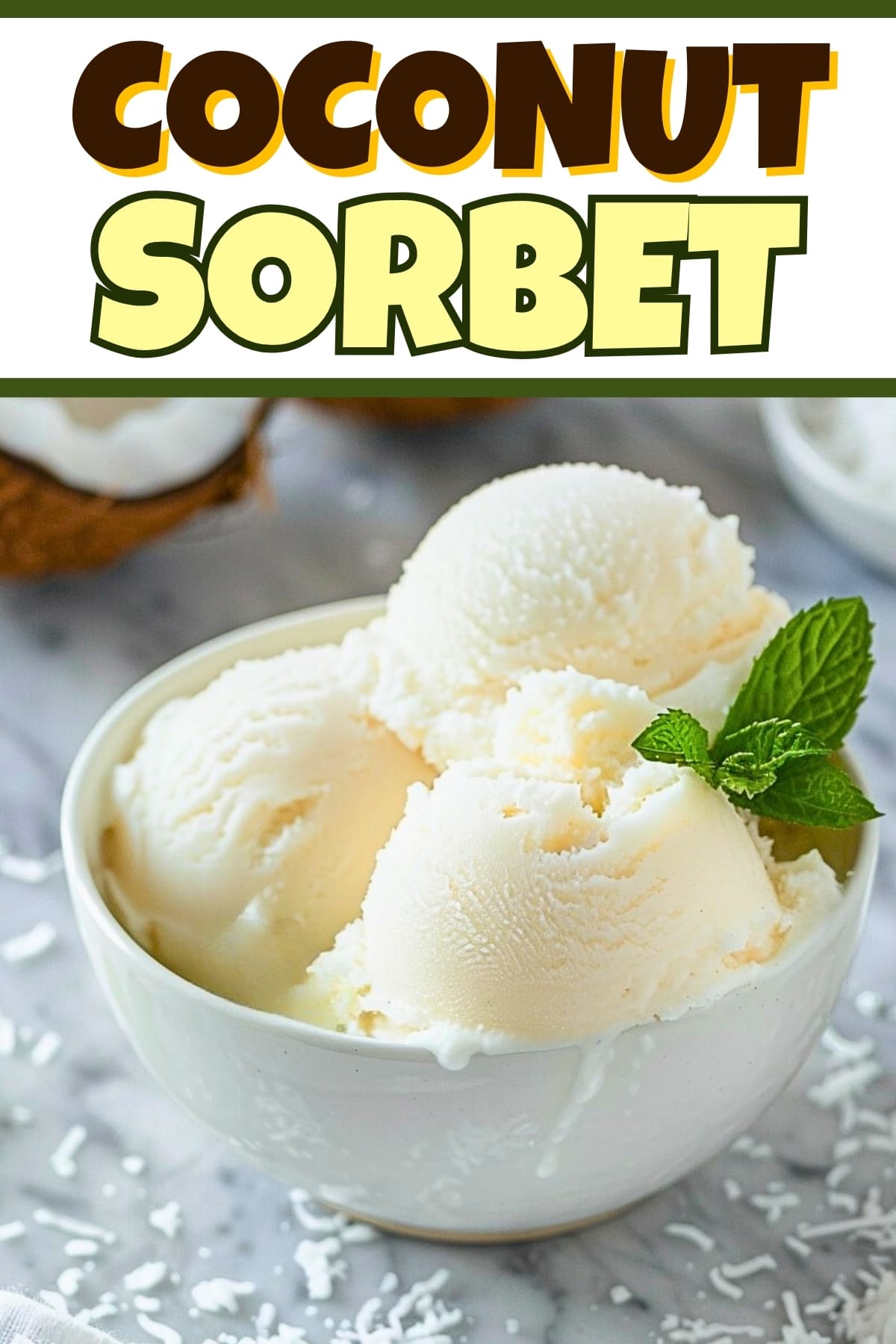 Coconut Sorbet (Easy Vegan Recipe)