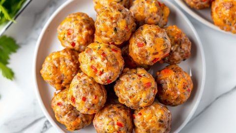 Irresistible pimento cheese sausage balls, a delightful twist on a classic appetizer