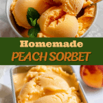 Easy Peach Sorbet (No-Churn Recipe)