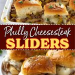 Philly cheesesteak sliders.