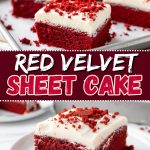 Red velvet sheet cake.
