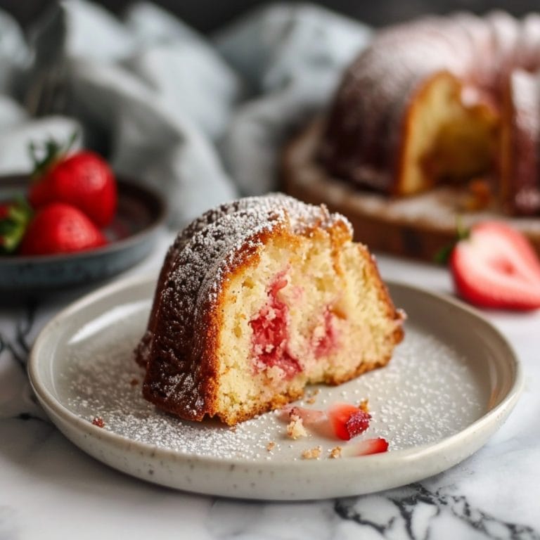 Fresh Strawberry Pound Cake with Glaze - Insanely Good